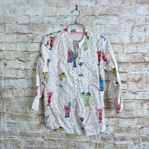 Vilagallo Linen Martini Cocktail Popover Top Size 38 US 6